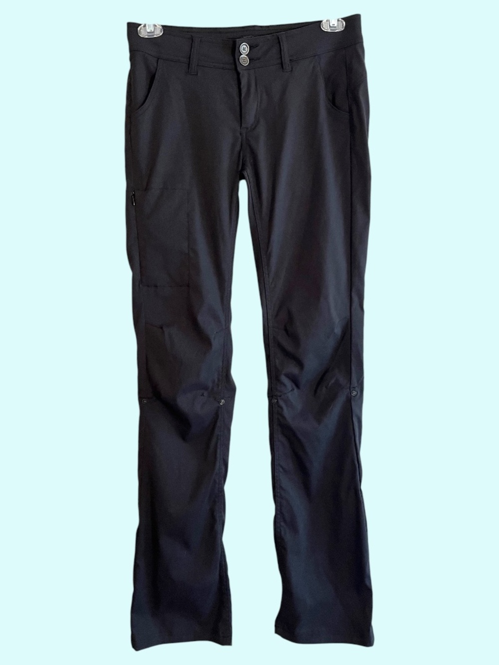PrAna Halle Black Convertible Trail Hiking Pants Size 4 Tall